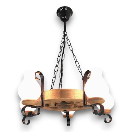 Brilagi - Candeeiro suspenso ROATA 5xE14/40W/230V faia