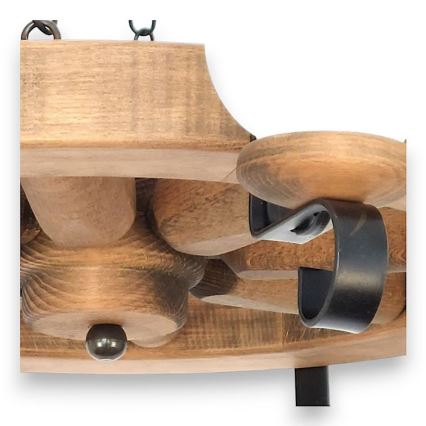 Brilagi - Candeeiro suspenso ROATA 8xE14/40W/230V faia