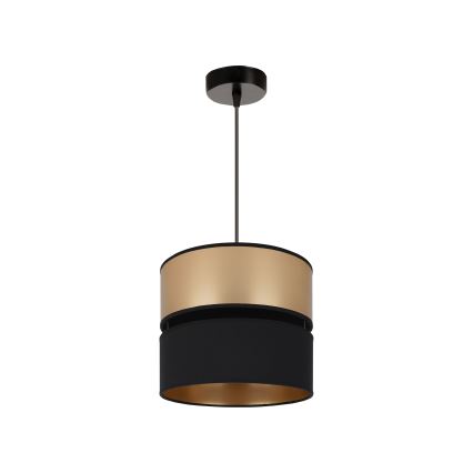 Brilagi - Candeeiro suspenso ROYAL 1xE27/15W/230V diâmetro 25 cm preto/dourado