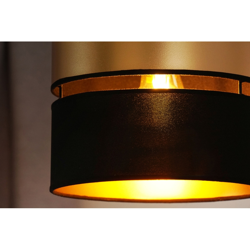 Brilagi - Candeeiro suspenso ROYAL 1xE27/15W/230V diâmetro 25 cm preto/dourado