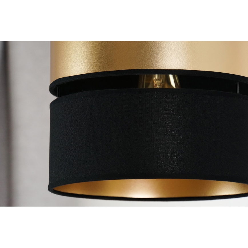 Brilagi - Candeeiro suspenso ROYAL 1xE27/15W/230V diâmetro 25 cm preto/dourado