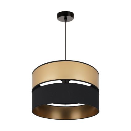 Brilagi - Candeeiro suspenso ROYAL 1xE27/15W/230V diâmetro 40 cm preto/dourado