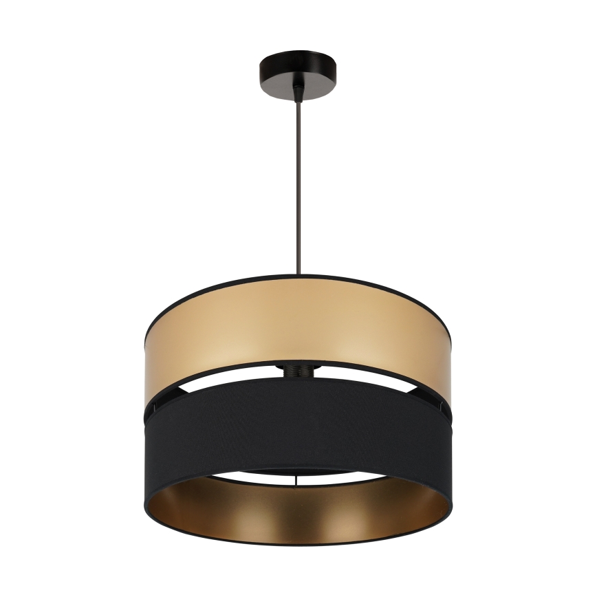 Brilagi - Candeeiro suspenso ROYAL 1xE27/15W/230V diâmetro 40 cm preto/dourado