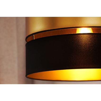 Brilagi - Candeeiro suspenso ROYAL 1xE27/15W/230V diâmetro 40 cm preto/dourado