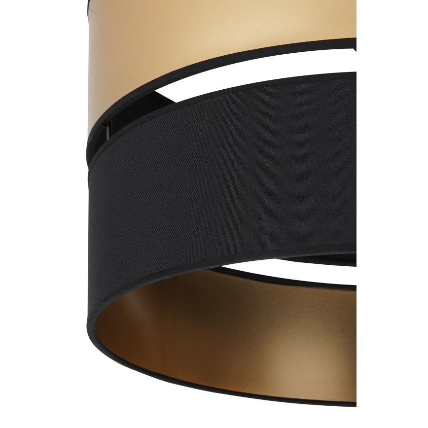 Brilagi - Candeeiro suspenso ROYAL 1xE27/15W/230V diâmetro 40 cm preto/dourado