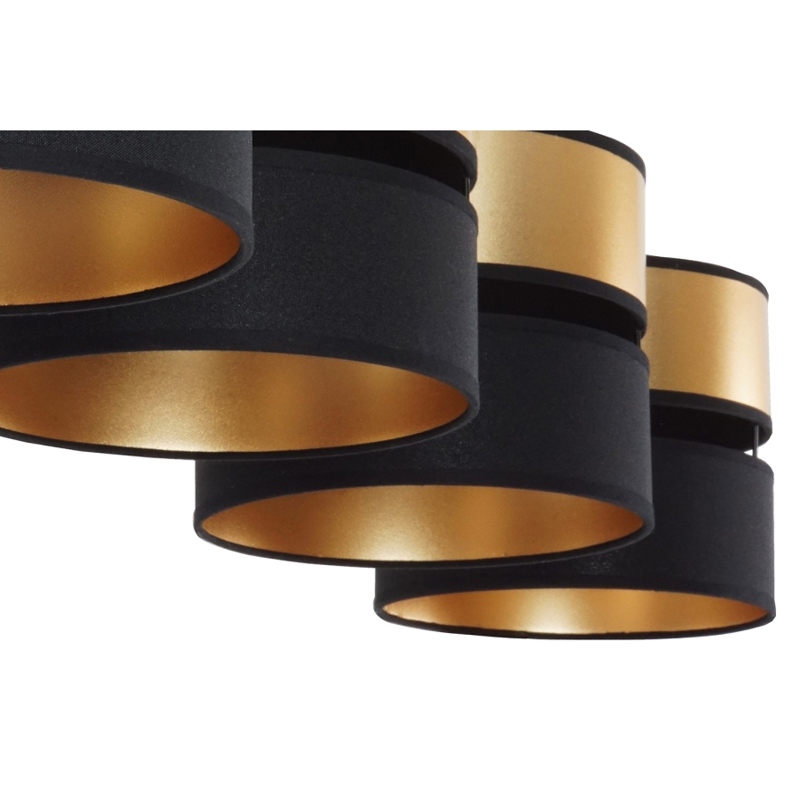 Brilagi - Candeeiro suspenso ROYAL 4xE27/15W/230V preto/dourado