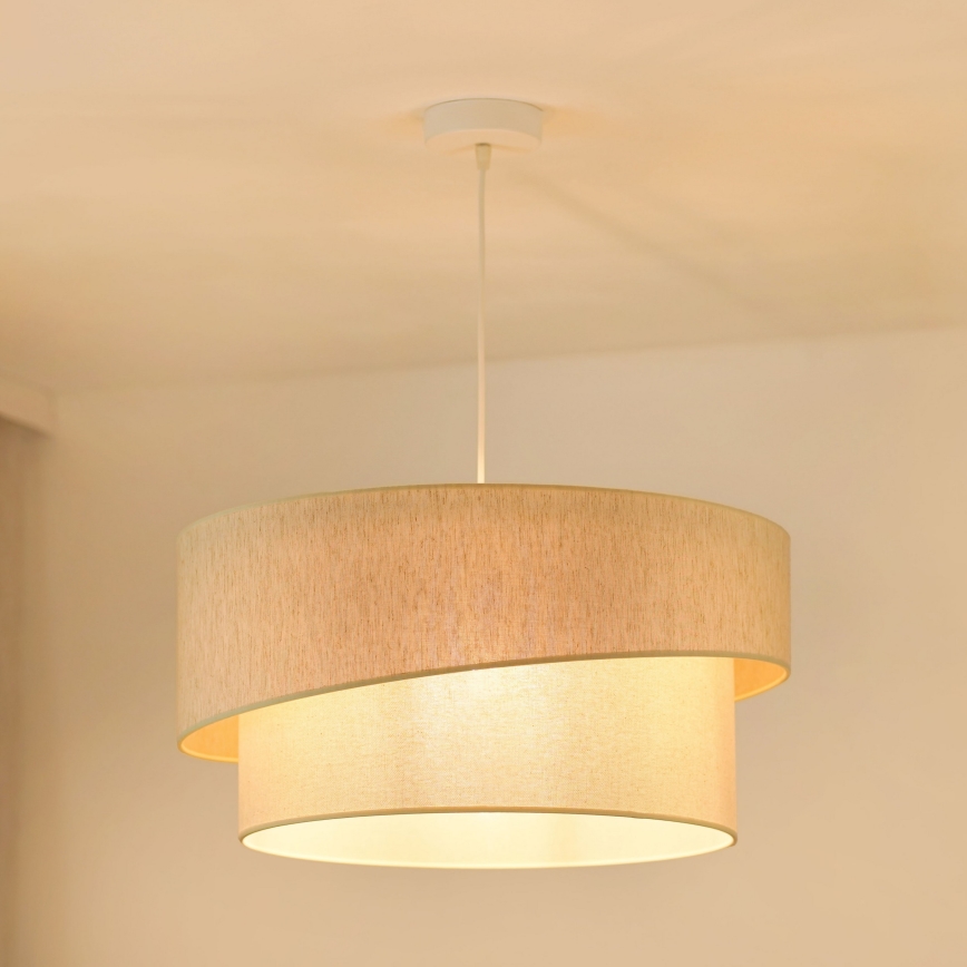 Brilagi - Candeeiro suspenso SHINE 1xE27/15W/230V diâmetro 50 cm creme