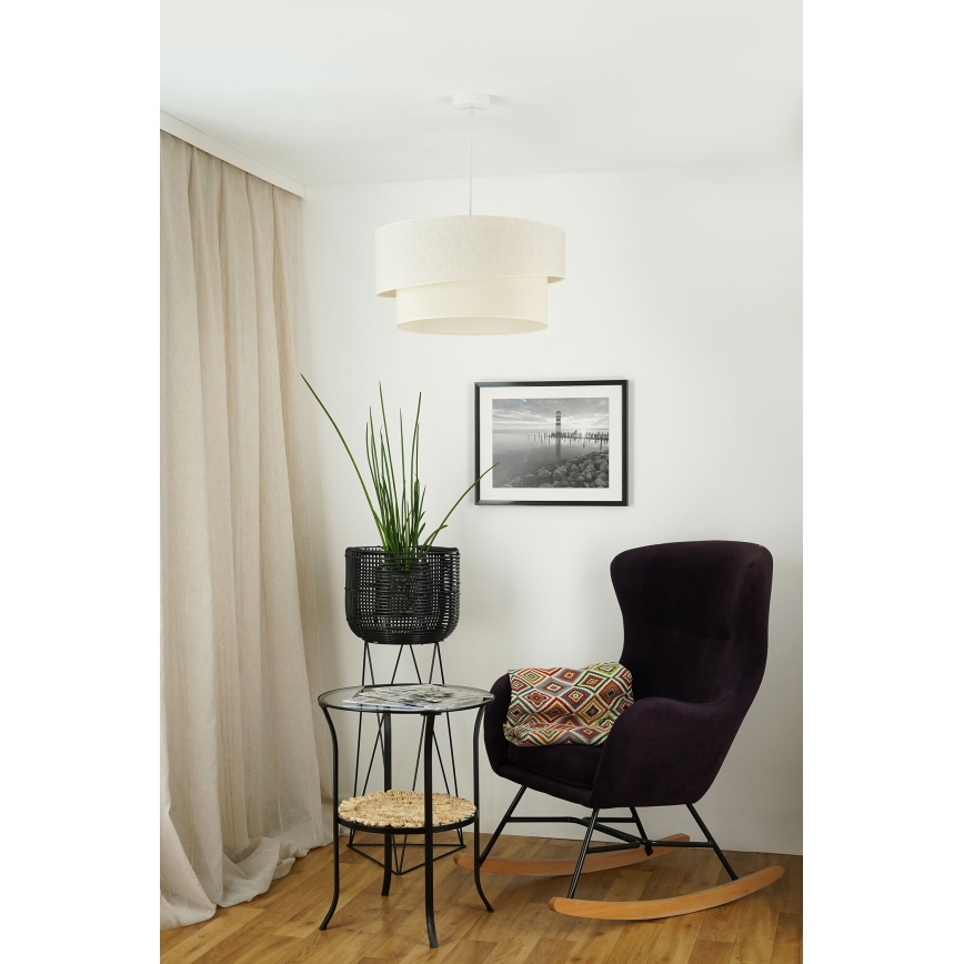 Brilagi - Candeeiro suspenso SHINE 1xE27/15W/230V diâmetro 50 cm creme