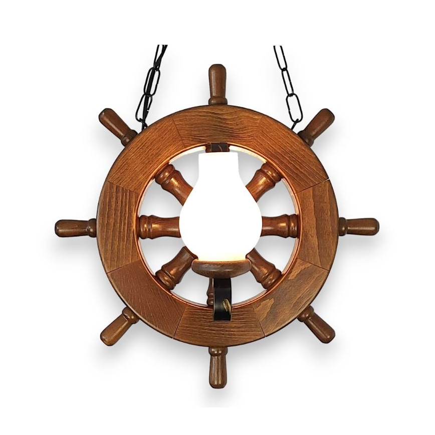 Brilagi - Candeeiro suspenso TIMONA 2xE14/40W/230V faia/nogueira