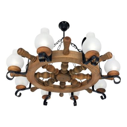 Brilagi - Candeeiro suspenso TIMONA 8xE14/40W/230V faia