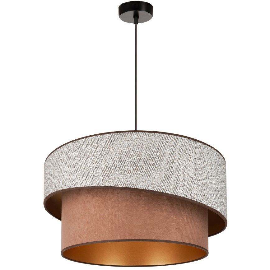 Brilagi - Candeeiro suspenso VEGAS SHINE 1xE27/15W/230V diâmetro 50 cm cinzento/castanho