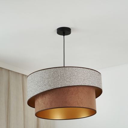 Brilagi - Candeeiro suspenso VEGAS SHINE 1xE27/15W/230V diâmetro 50 cm cinzento/castanho