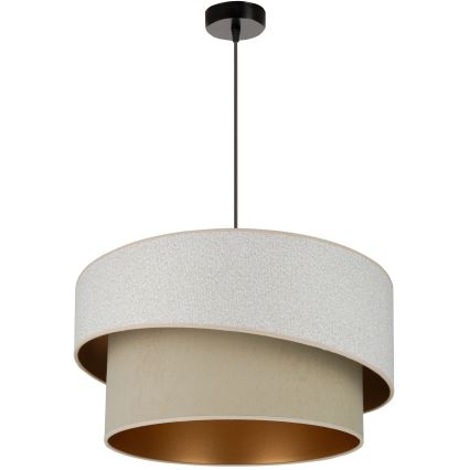 Brilagi - Candeeiro suspenso VEGAS SHINE 1xE27/15W/230V diâmetro 50 cm creme/bege