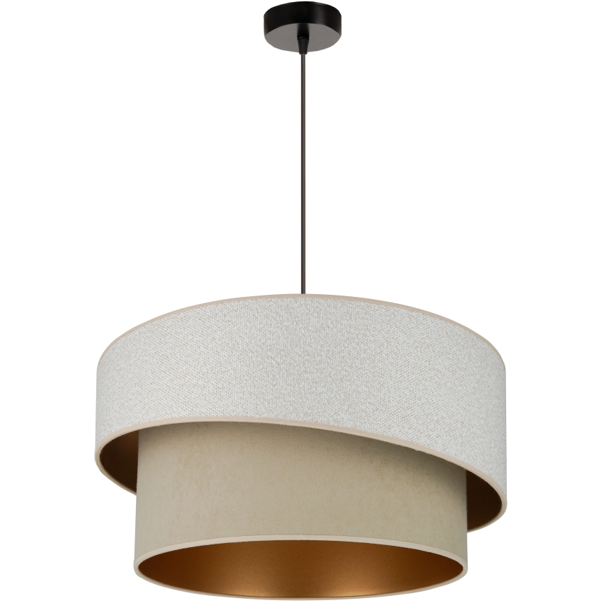 Brilagi - Candeeiro suspenso VEGAS SHINE 1xE27/15W/230V diâmetro 50 cm creme/bege
