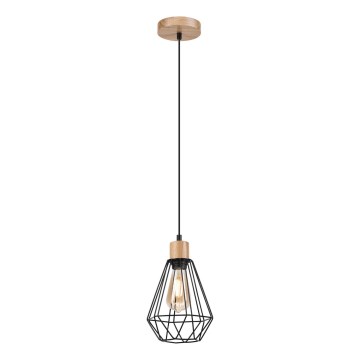 Brilagi - Candeeiro suspenso WOODY BASKET 1xE27/60W/230V carvalho