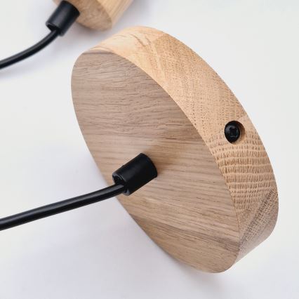 Brilagi - Candeeiro suspenso WOODY BASKET 1xE27/60W/230V carvalho