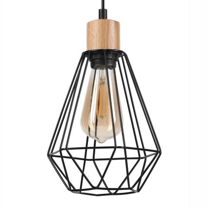 Brilagi - Candeeiro suspenso WOODY BASKET 2xE27/60W/230V carvalho