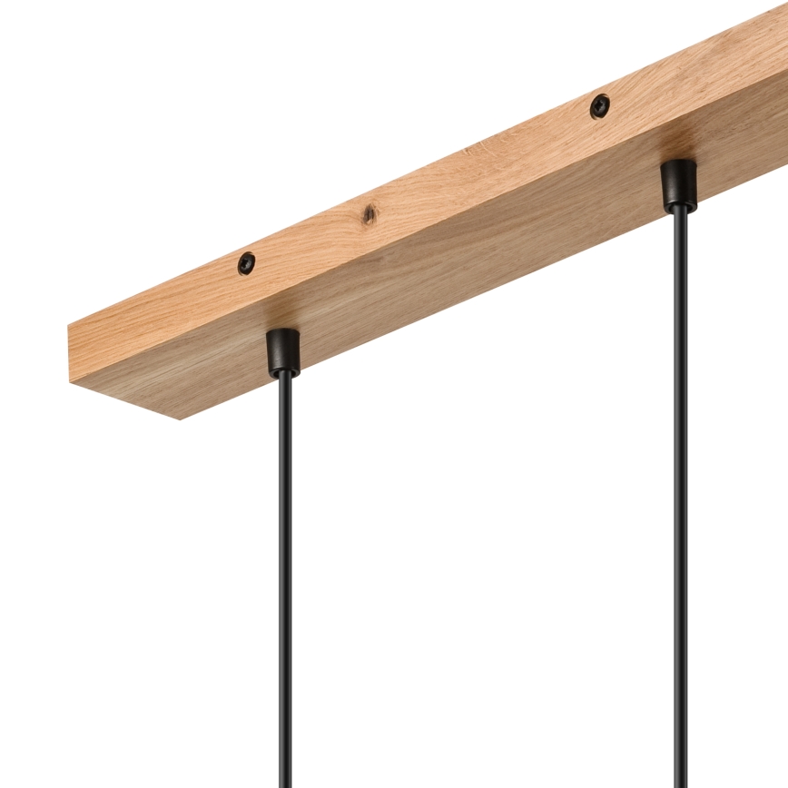 Brilagi - Candeeiro suspenso WOODY BASKET 2xE27/60W/230V carvalho