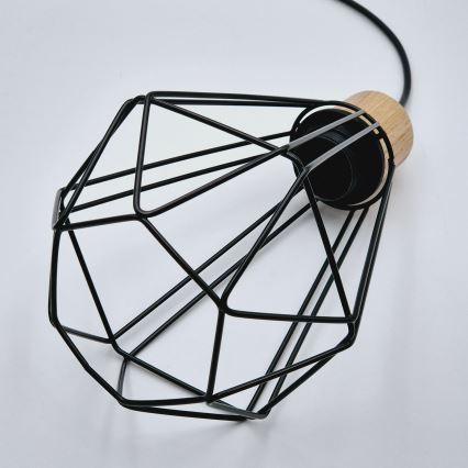 Brilagi - Candeeiro suspenso WOODY BASKET 2xE27/60W/230V carvalho