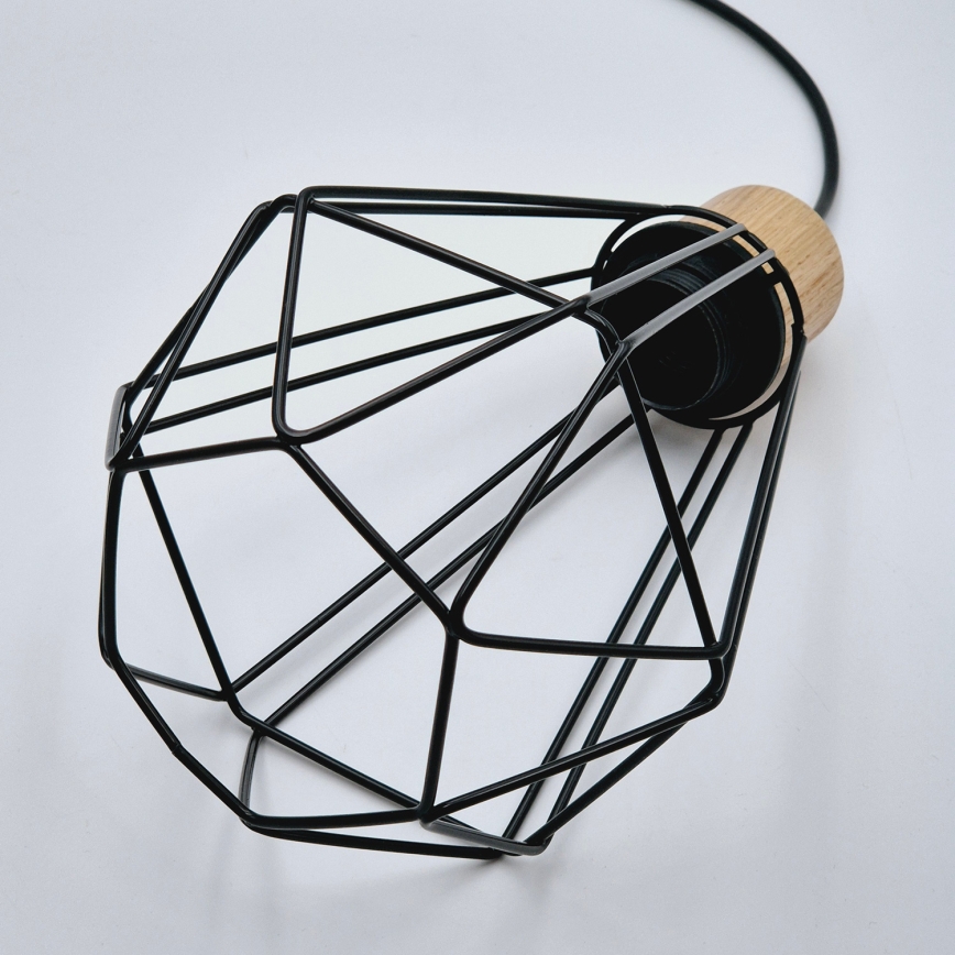 Brilagi - Candeeiro suspenso WOODY BASKET 2xE27/60W/230V carvalho