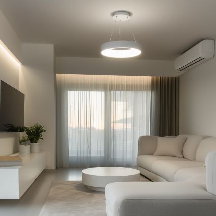 Brilagi - Candelabro suspenso LED com regulação FALCON LED/80W/230V 3000-6500K branco + controlo remoto