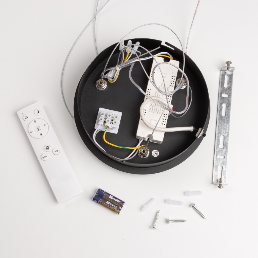 Brilagi - Candelabro suspenso LED com regulação FALCON LED/40W/230V 3000-6500K preto + controlo remoto