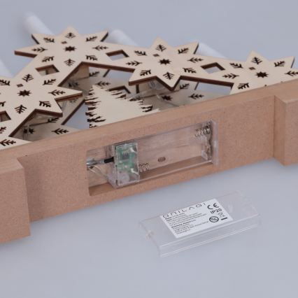 BRILAGI - Castiçal de Natal LED 5xLED/2xAA bege