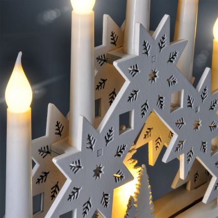 BRILAGI - Castiçal de Natal LED 5xLED/2xAA branco
