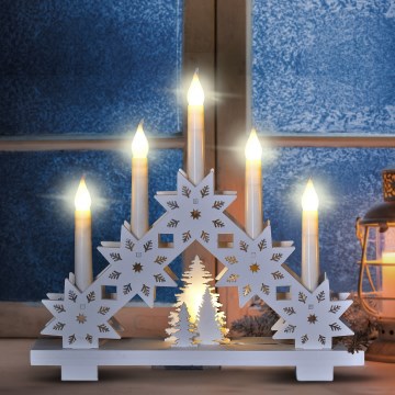 Brilagi - Castiçal de Natal LED 5xLED/2xAA