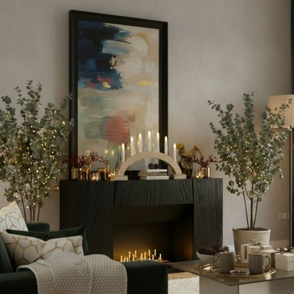 Brilagi - Castiçal de Natal LED 7xLED/2xAA 28x45 cm