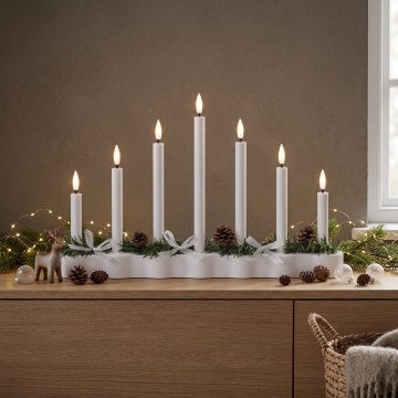 BRILAGI - Castiçal de Natal LED 7xLED/2xAA branco