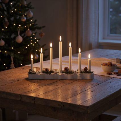 BRILAGI - Castiçal de Natal LED 7xLED/2xAA branco