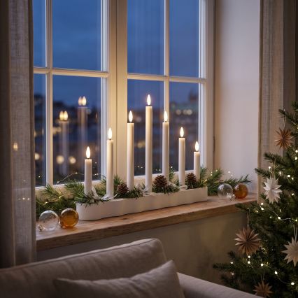 BRILAGI - Castiçal de Natal LED 7xLED/2xAA branco