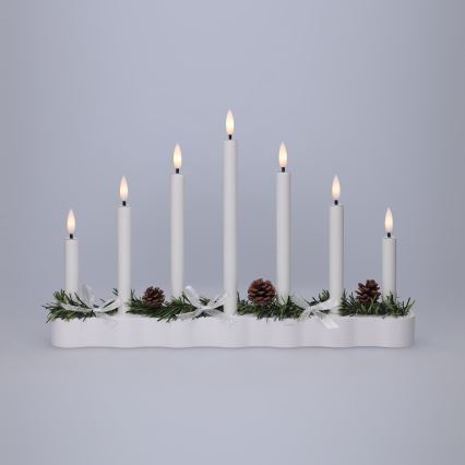 BRILAGI - Castiçal de Natal LED 7xLED/2xAA branco