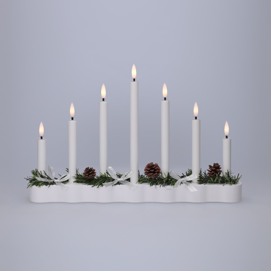 BRILAGI - Castiçal de Natal LED 7xLED/2xAA branco