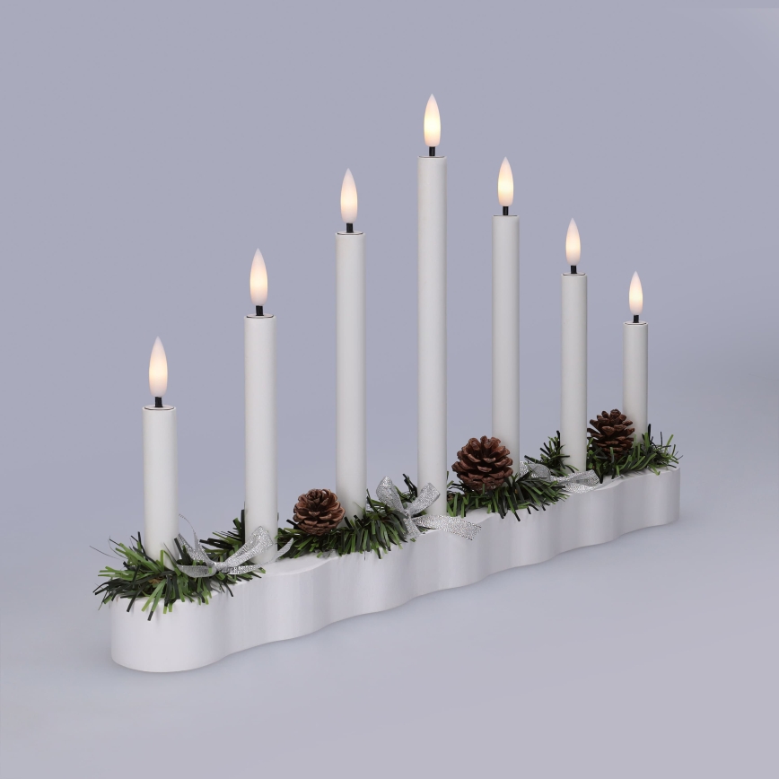 BRILAGI - Castiçal de Natal LED 7xLED/2xAA branco