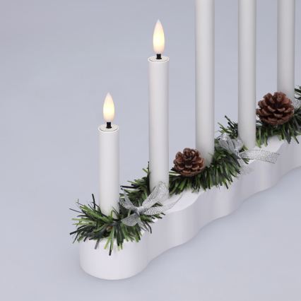 BRILAGI - Castiçal de Natal LED 7xLED/2xAA branco