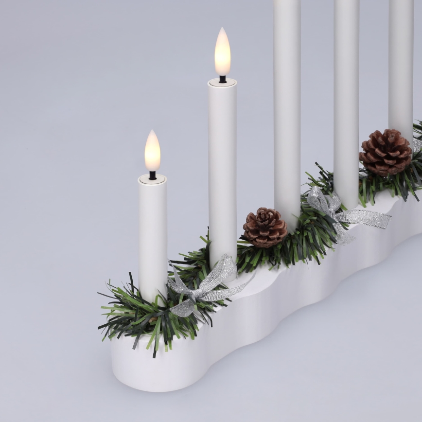 BRILAGI - Castiçal de Natal LED 7xLED/2xAA branco