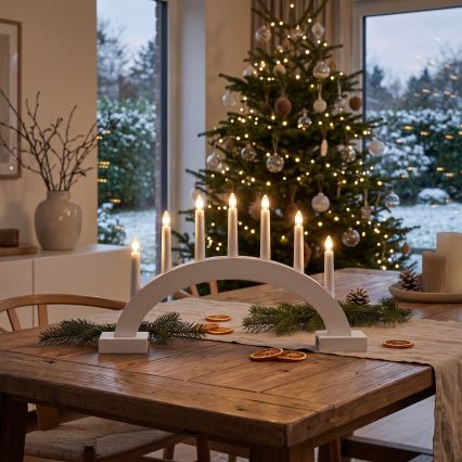 BRILAGI - Castiçal de Natal LED 7xLED/2xAA branco