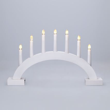 BRILAGI - Castiçal de Natal LED 7xLED/2xAA branco