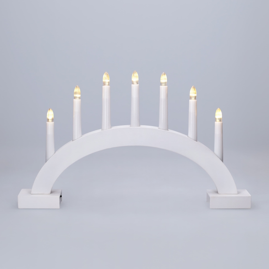 BRILAGI - Castiçal de Natal LED 7xLED/2xAA branco