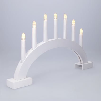 BRILAGI - Castiçal de Natal LED 7xLED/2xAA branco