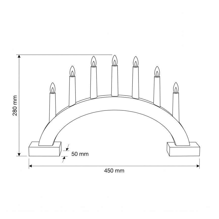 BRILAGI - Castiçal de Natal LED 7xLED/2xAA branco