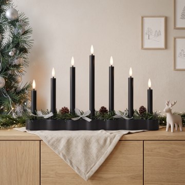 BRILAGI - Castiçal de Natal LED 7xLED/2xAA preto