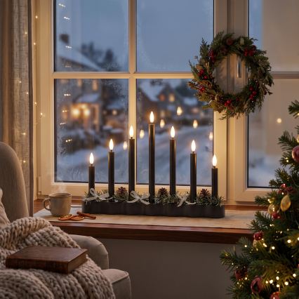 BRILAGI - Castiçal de Natal LED 7xLED/2xAA preto