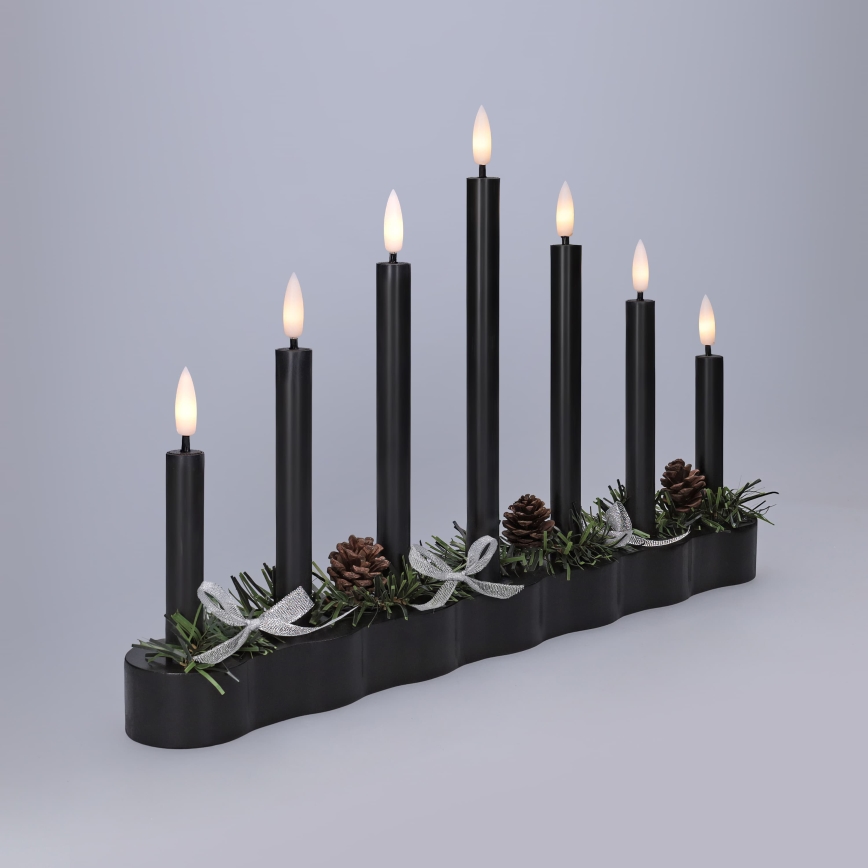 BRILAGI - Castiçal de Natal LED 7xLED/2xAA preto