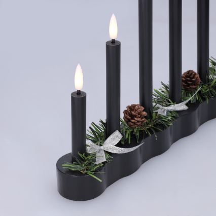 BRILAGI - Castiçal de Natal LED 7xLED/2xAA preto