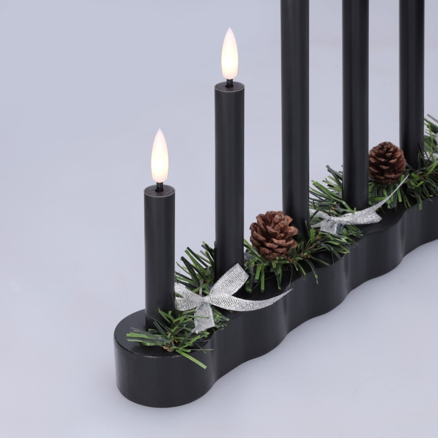 BRILAGI - Castiçal de Natal LED 7xLED/2xAA preto