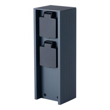 Brilagi - Coluna de tomadas exterior PILLAR 2Z SCHUKO 230V IP44 antracite