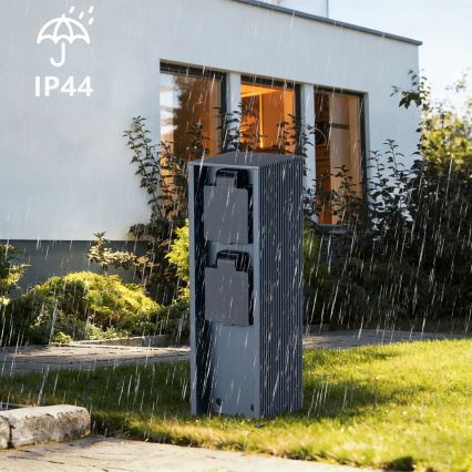Brilagi - Coluna de tomadas exterior PILLAR 2Z SCHUKO 230V IP44 antracite
